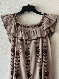 Mi Golondrina brown and white Size XS Dress