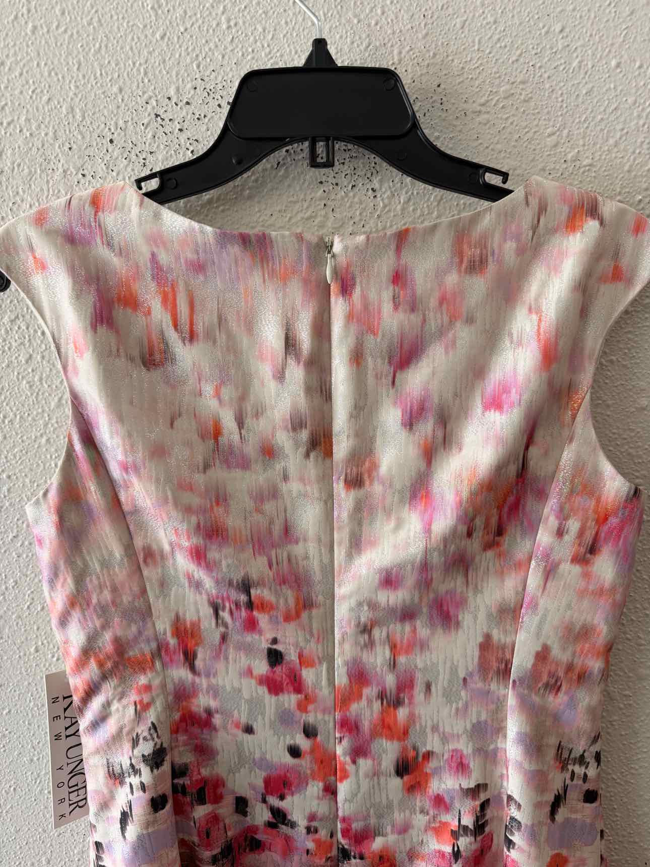 Kay Unger Cream Multi Size 6 Dress