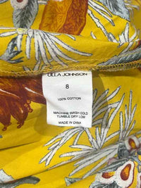 ULLA JOHNSON Yellow Multi Size 8 Shirt