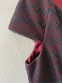 Laundry by Shelli Segal Burgundy and black Size 12 Dress