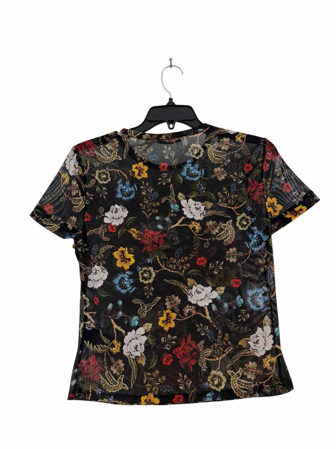alice + olivia Black and Blue Multi Size L Shirt