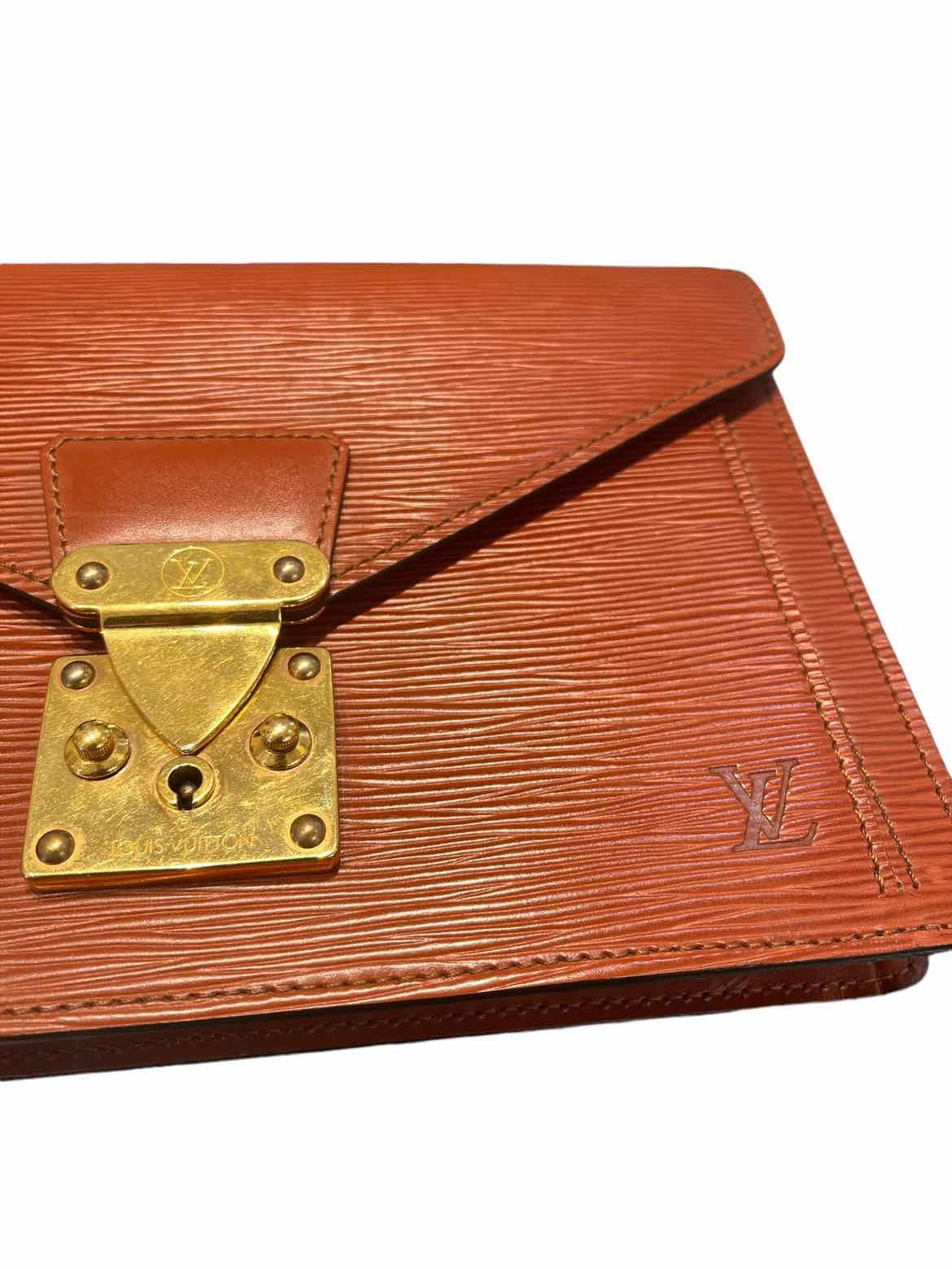 Louis Vuitton Epi Pochette Sellier Dragone Rust Handbag