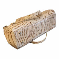 Brahmin Cream and Brown Handbag