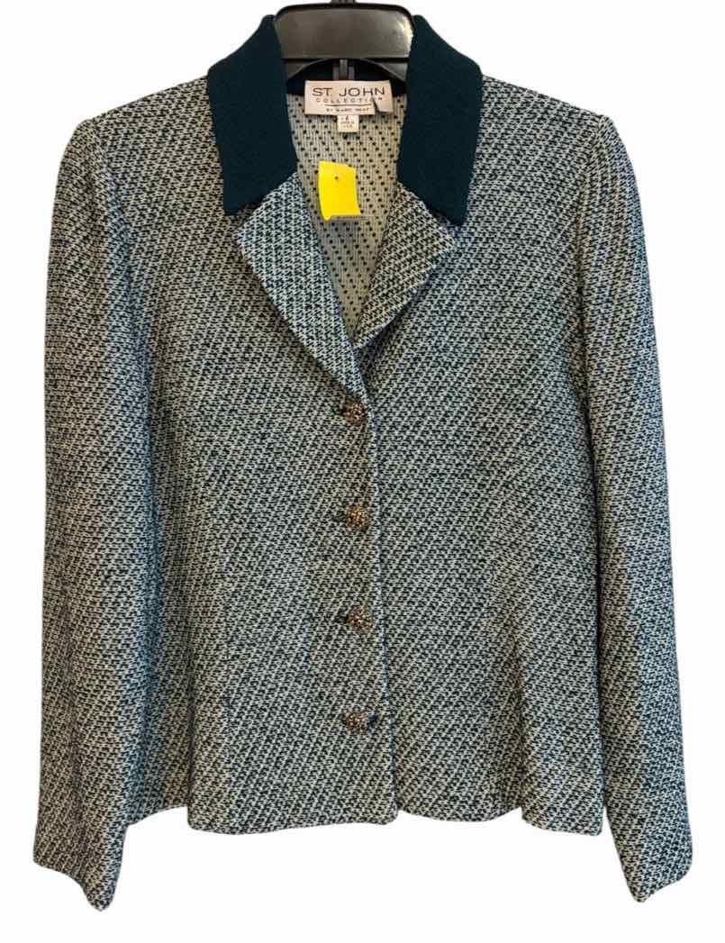 St John Collection by Marie Gray Green multi Size 6 Blazer