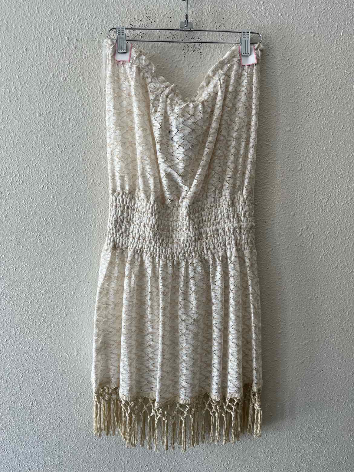 Ramy Brook Cream and Gold Size M Dress