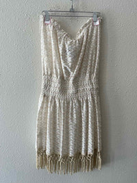 Ramy Brook Cream and Gold Size M Dress
