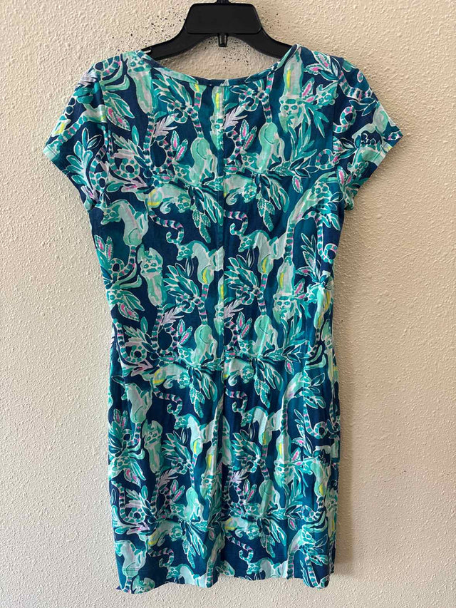 Lilly Pulitzer Dark Teal Multi Size M Dress