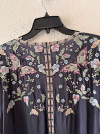 Johnny Was Dusty Blue Multi Size S Tunic