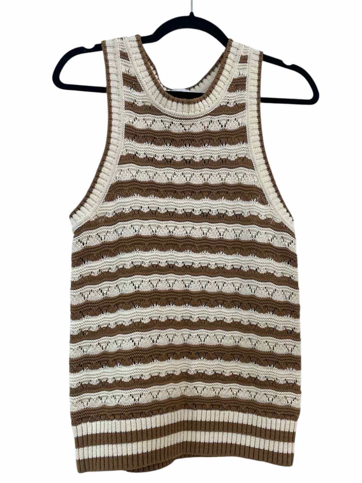 Veronica Beard White and Tan Size M Shirt