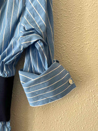 STAUD Blue&White Size M Dress