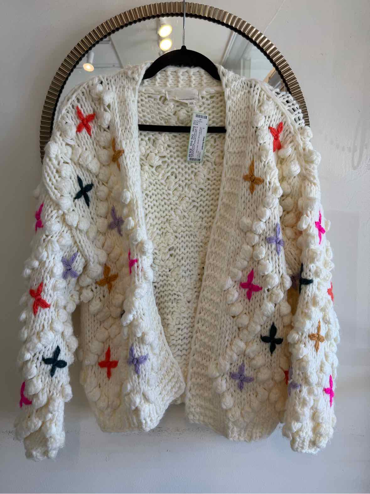 by Anthropologie White and multi Size One Size Cardigan