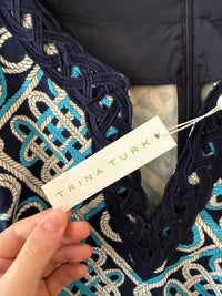 Trina Turk navy multi Size 16 Dress