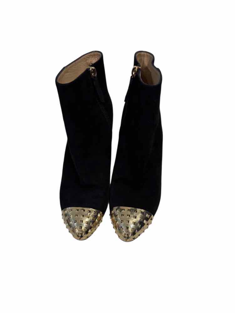 Valentino Garavani Black and Gold Size 36 1/2 Boots