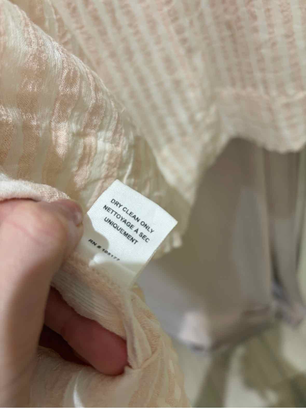 ULLA JOHNSON White and Pale Pink Size 0 Dress