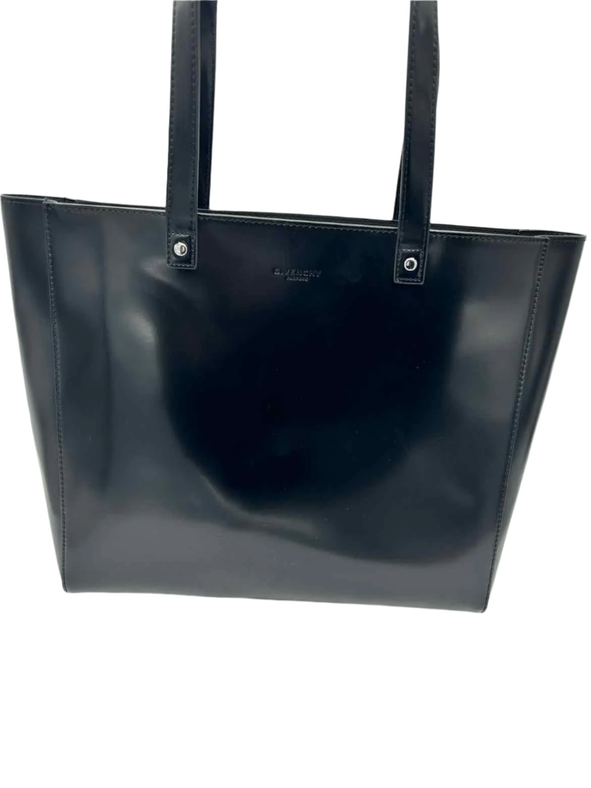 Givenchy Parfums Coated Leather Black Tote Handbag