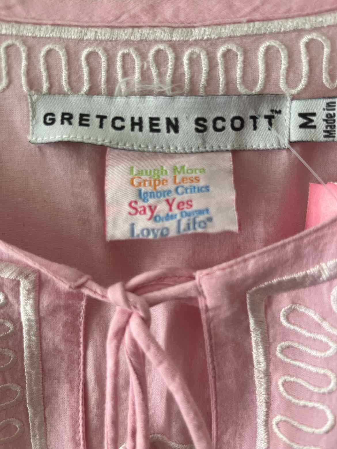 Gretchen Scott Light Pink and White Size M Tunic