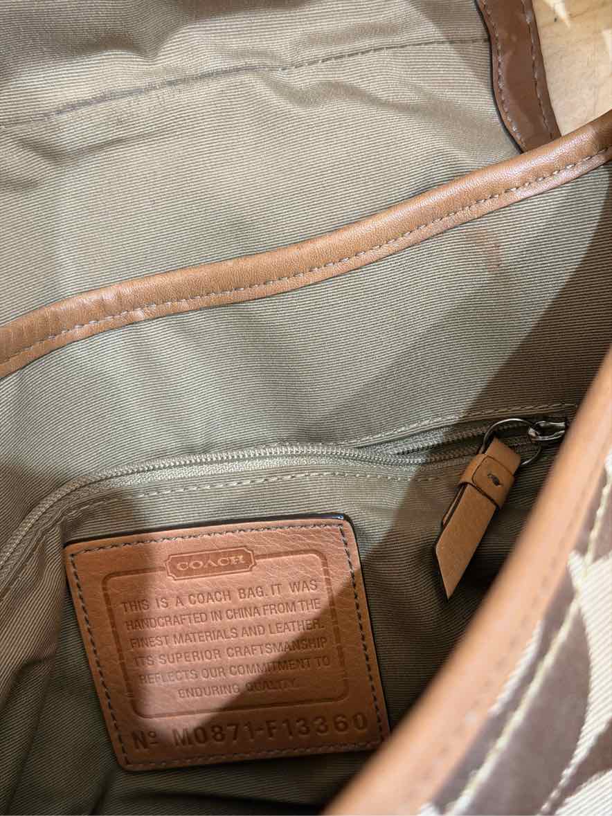 Coach Bleeker Tan Handbag