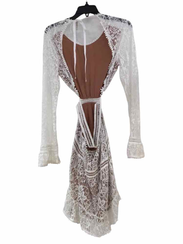 For Love and Lemons Nude and White Size S Dress