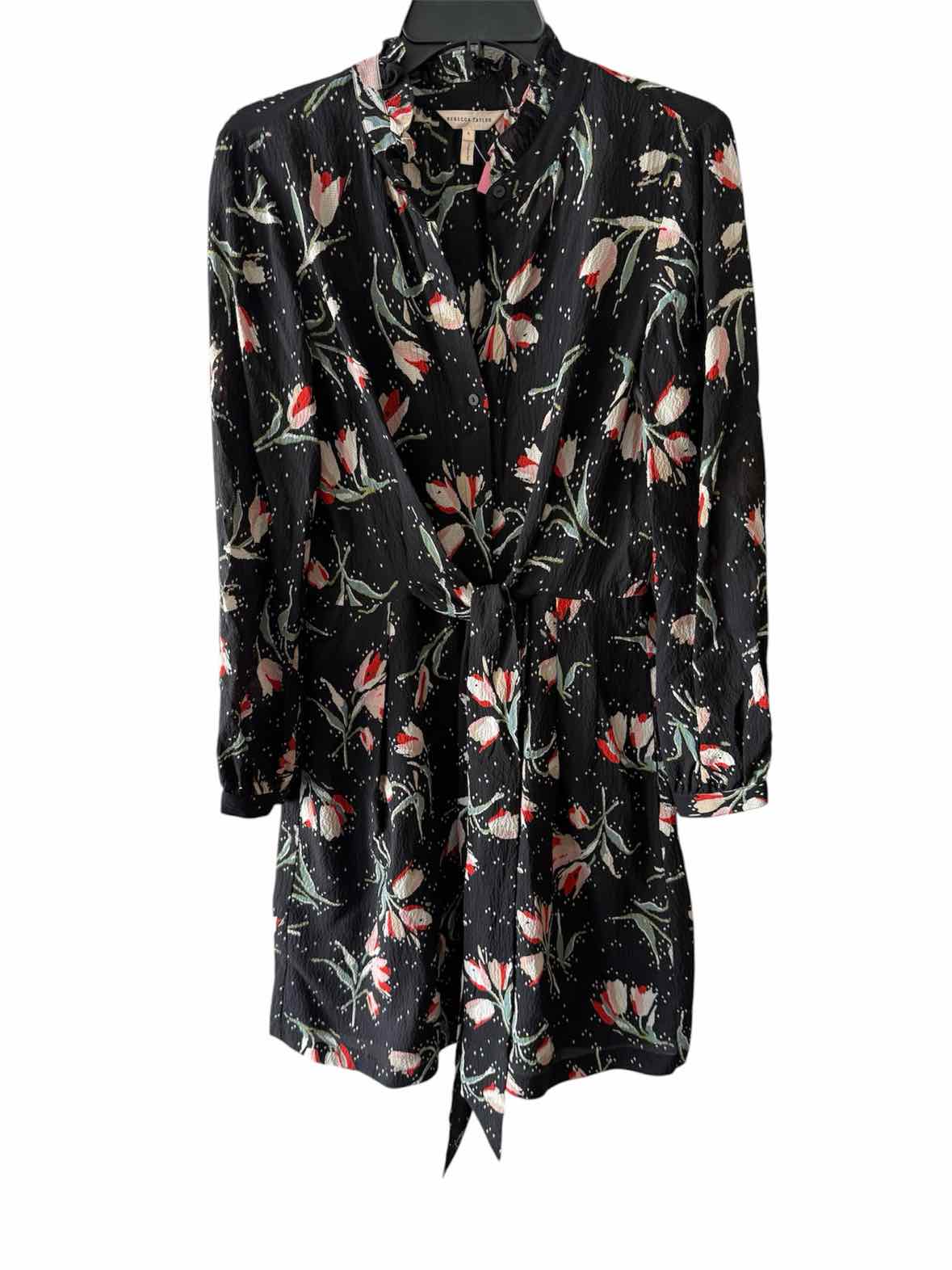 Rebecca Taylor Black Multi Size 6 Dress