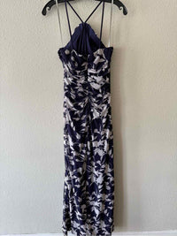ML Monique Lhuillier Blue and White Size 4 Dress