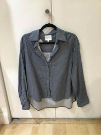 Reformation Navy and White Size S Shirt