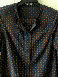 Brunello Cucinelli Navy and Orange Size No Label Shirt