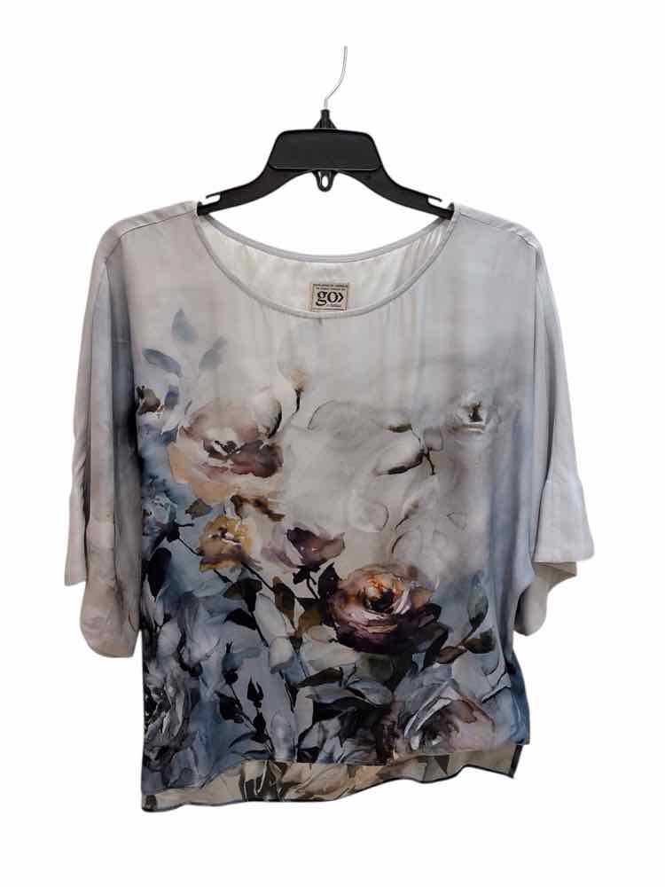 Go by Gosilk Light Grey Size S Blouse