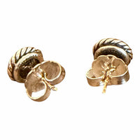 David Yurman Silver and Gold Earrings