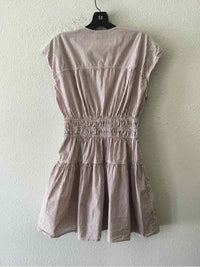 Nicole Miller White and Brown Size S Dress