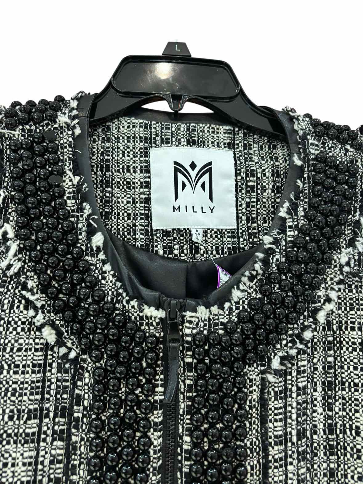 Milly Black/White Size 6 Jacket