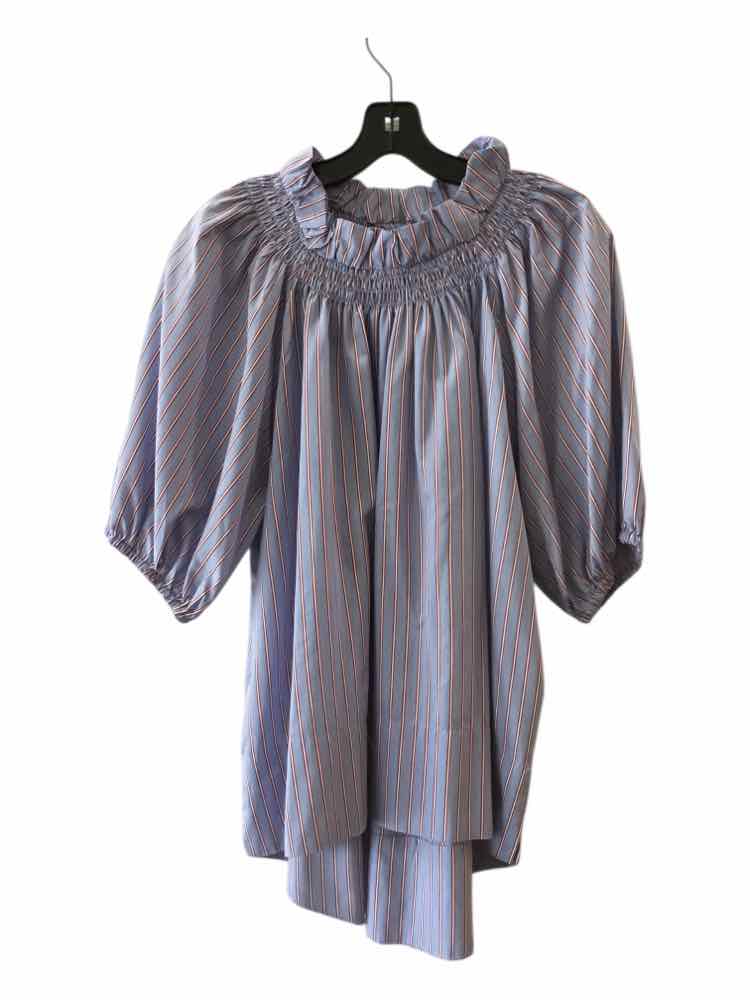 Caryn Lawn Blue Multi Size No Label Shirt