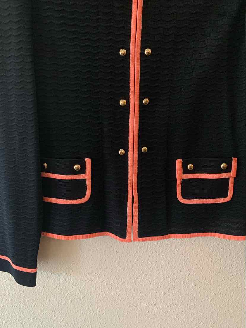 Ming Wang Black and coral Size XS Cardigan