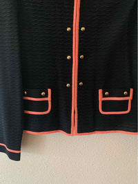 Ming Wang Black and coral Size XS Cardigan