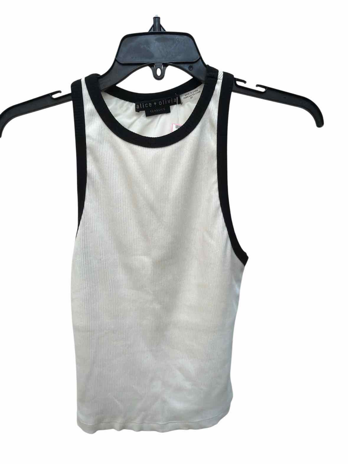 alice + olivia White and black Size XS Tank Top