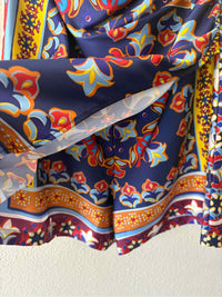 Lavender Brown Blue Multi Size M Romper