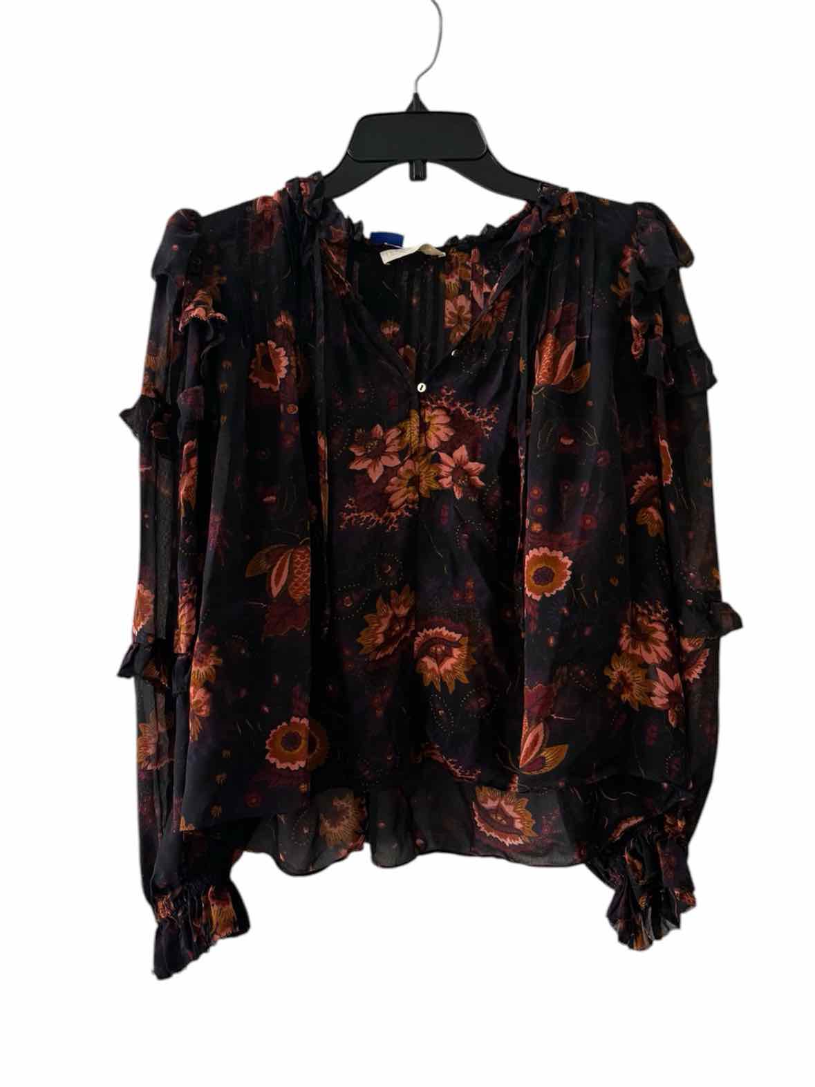 ULLA JOHNSON Black Multi Size 2 Shirt
