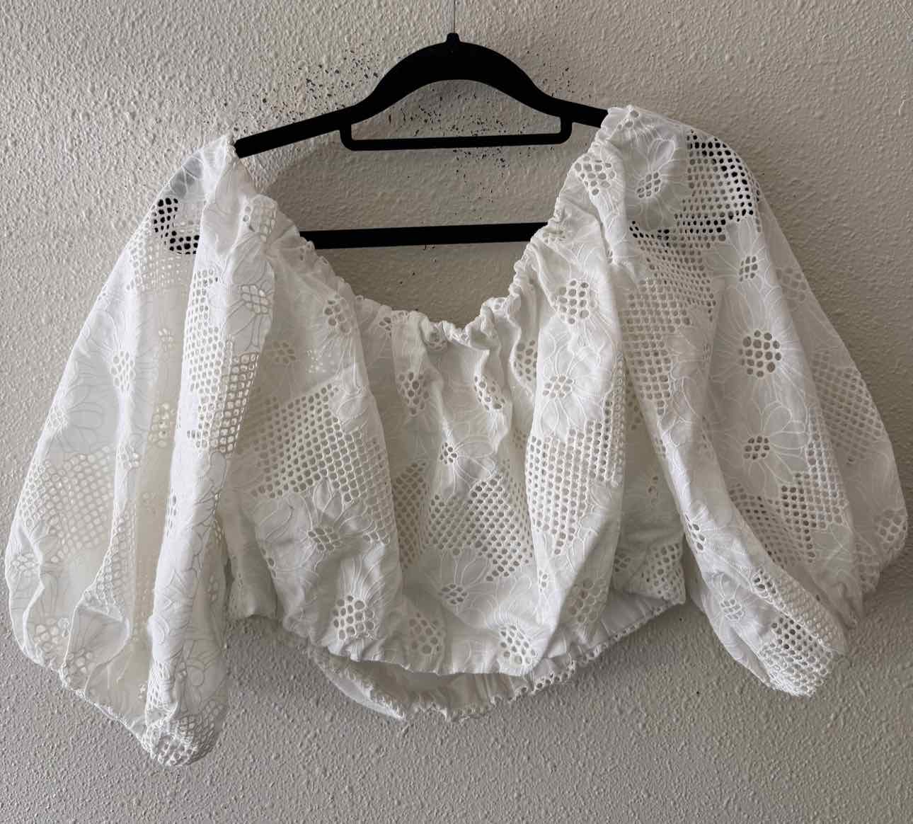 Pearl by Lela Rose Ivory Size L Shirt