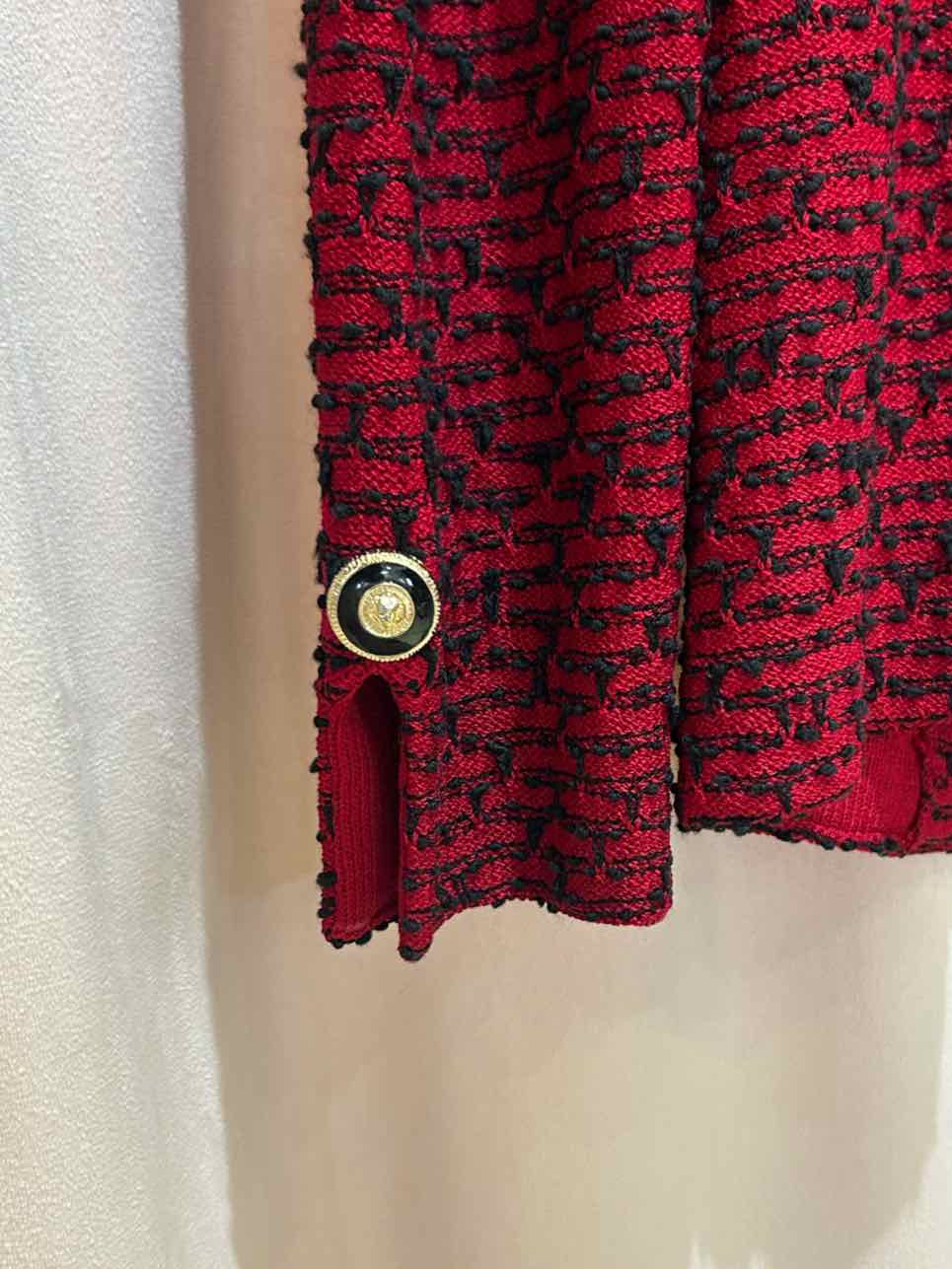st john Red and Black Size 2 Blazer