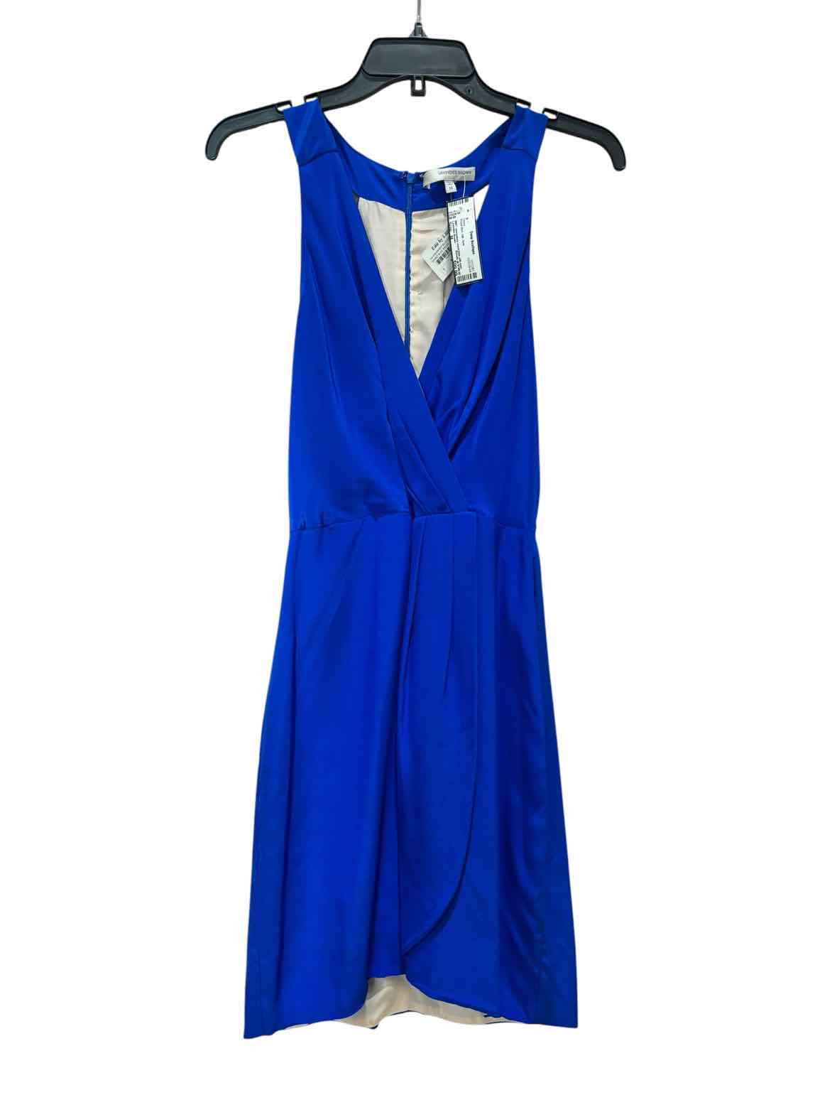 Lavender Brown Royal Blue Size M Dress