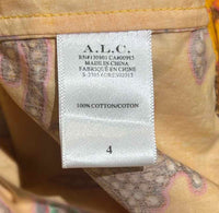 A.L.C. Dark Yellow Multi Size 4 Dress