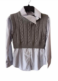 ASTR Blue and Grey Size XS Shirt