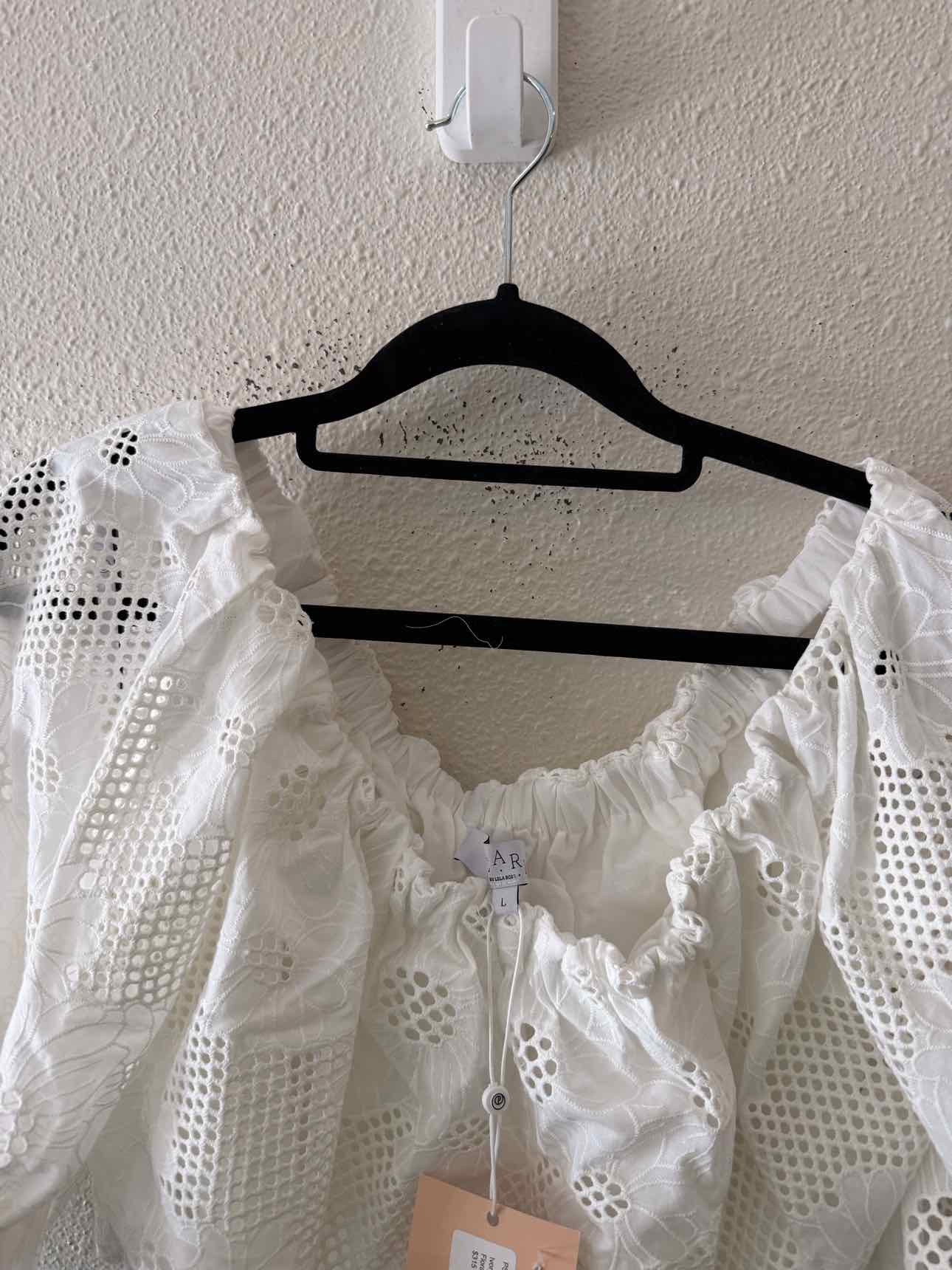 Pearl by Lela Rose Ivory Size L Shirt