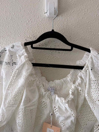Pearl by Lela Rose Ivory Size L Shirt