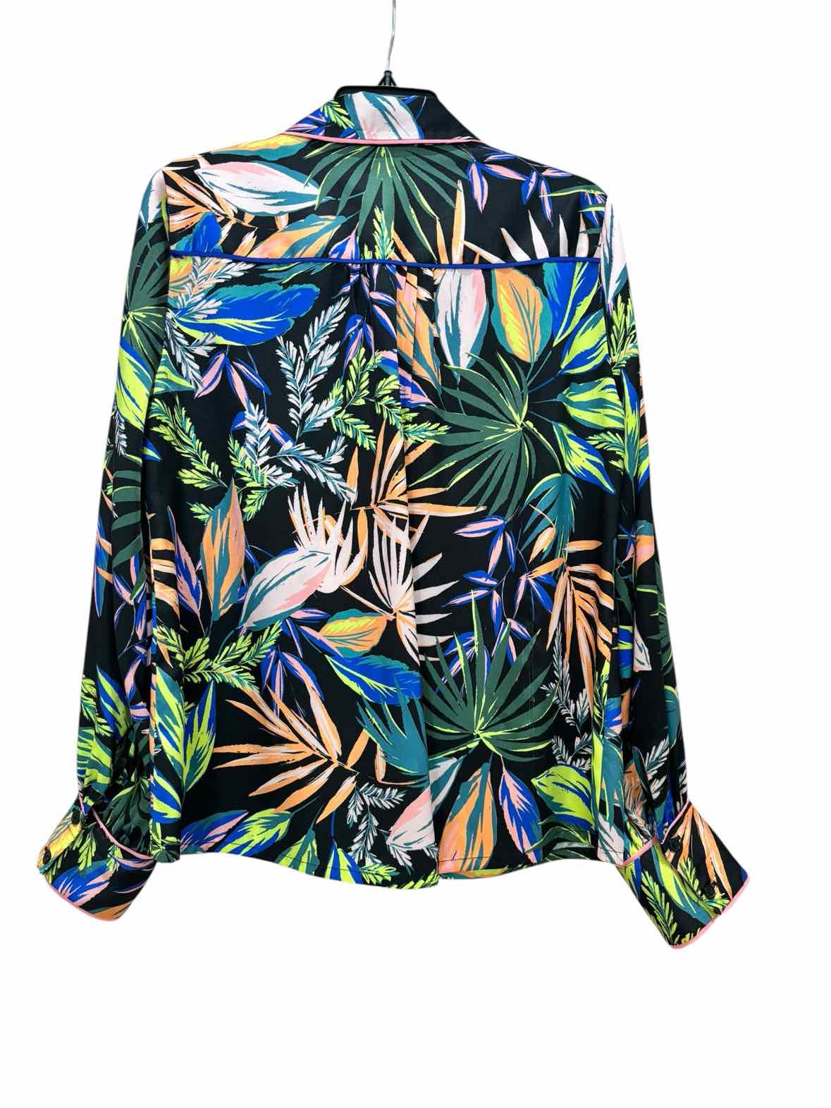 Milly Black Multi Size L Blouse