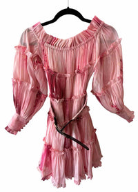 Leo Lin Pink Multi Size 6 Dress