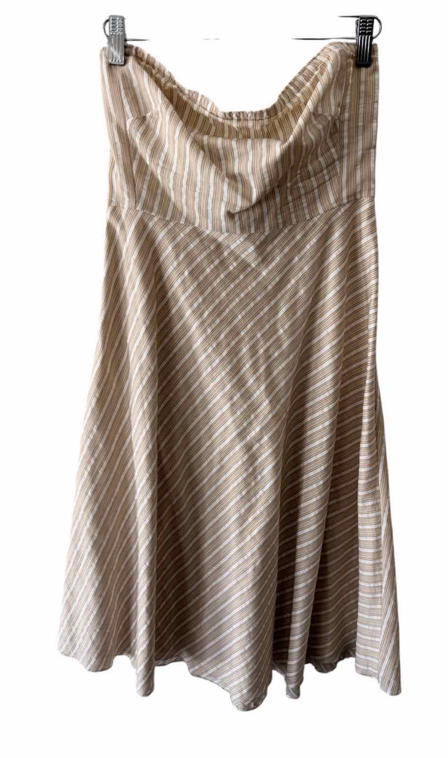 J Crew Beige and White Size 4 Dress