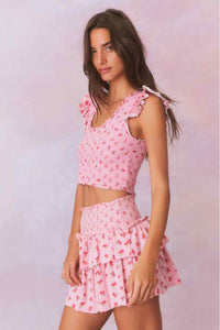 Love Shack Fancy Cherry Pink Size XL Shirt