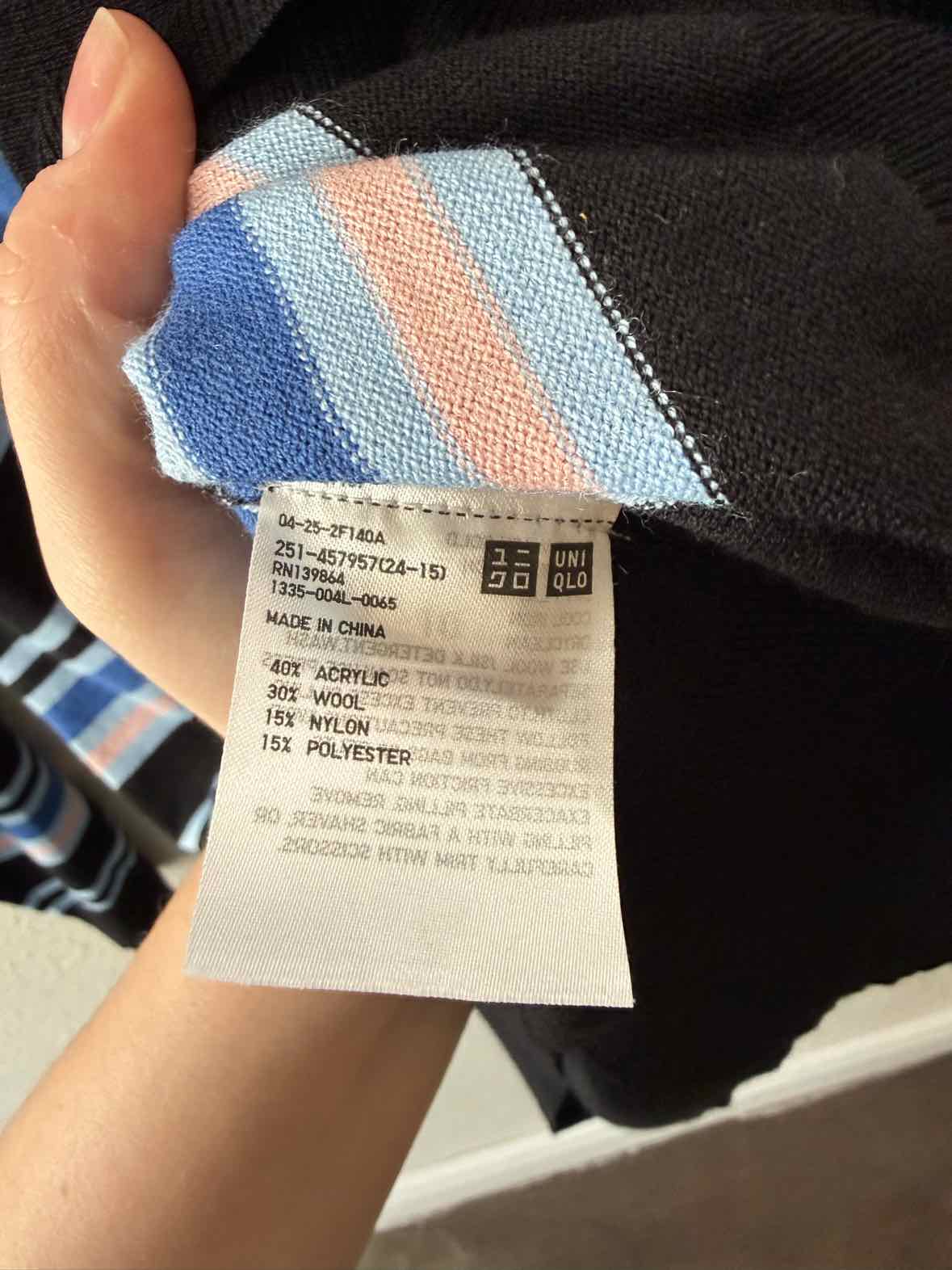 Marni and Uniqlo Black and Blue Multi Size L Cardigan