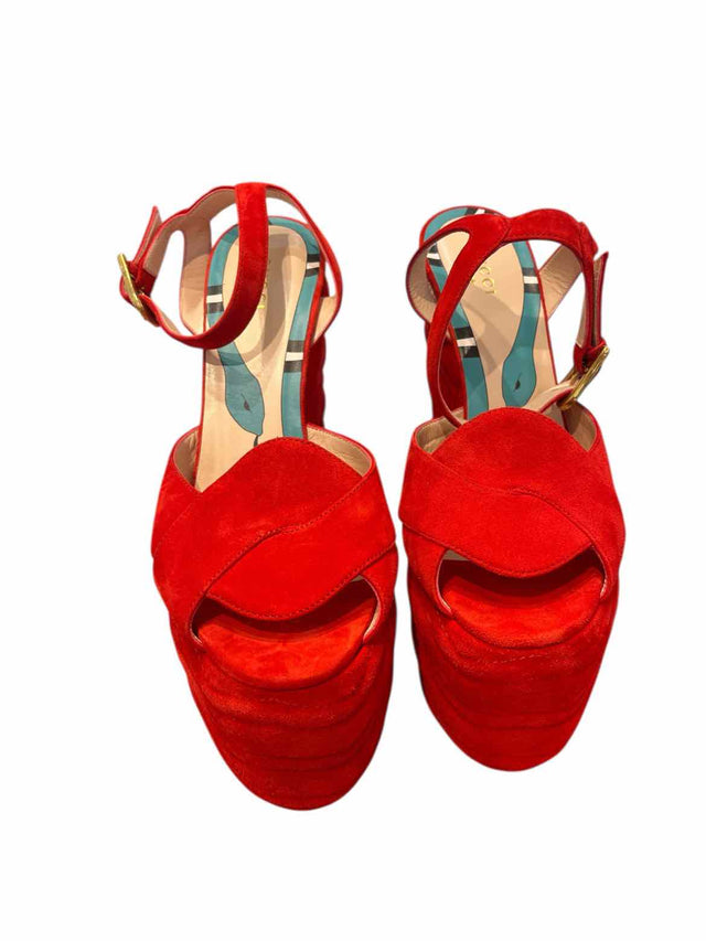 Gucci Red Size 38.5 Shoes