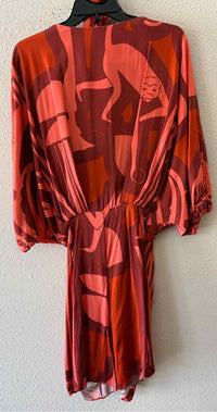 Eugenia Fernandez Rust and Sorbet Size L Dress